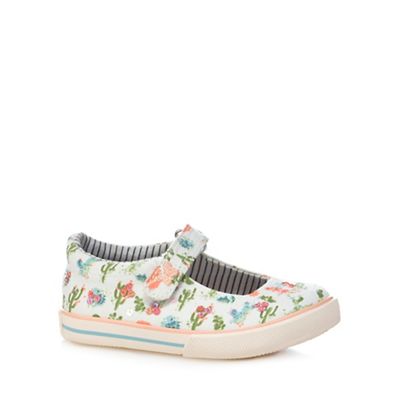 Girls' multi-coloured floral print Mary Jane shoes